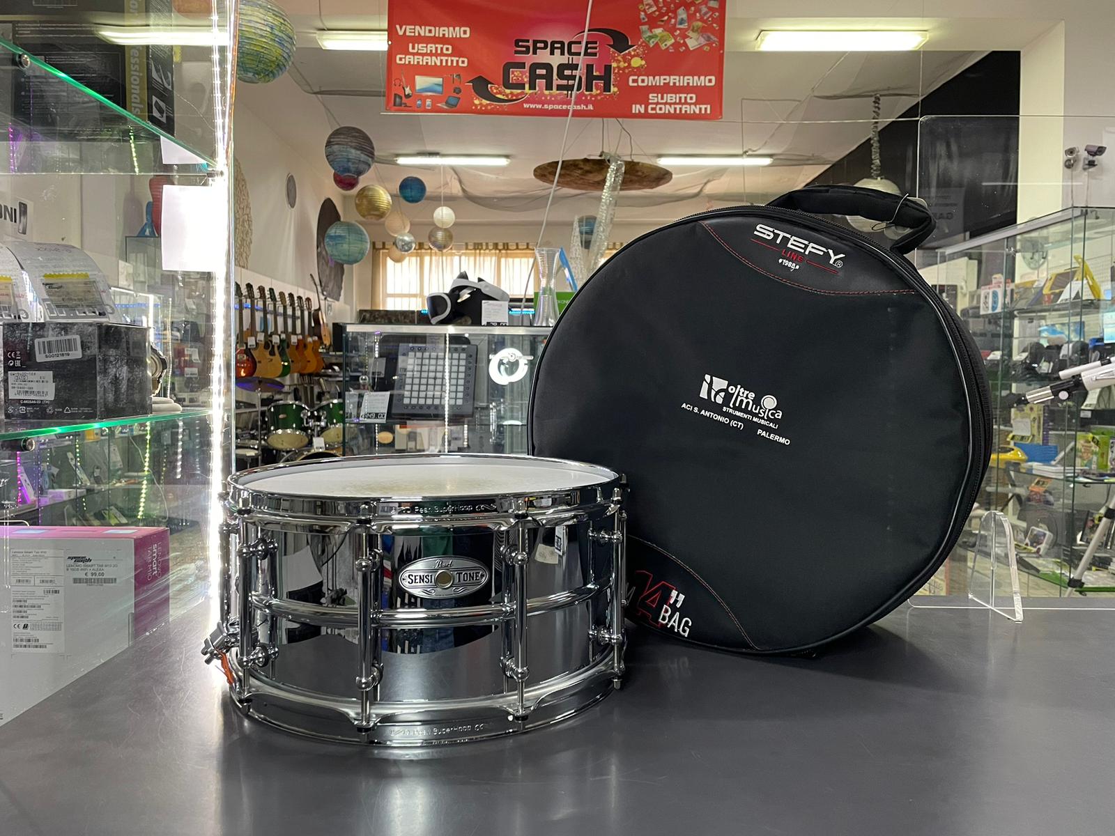 Pearl 14" x 6.5" Sensitone Steel Rullante - immagine 5