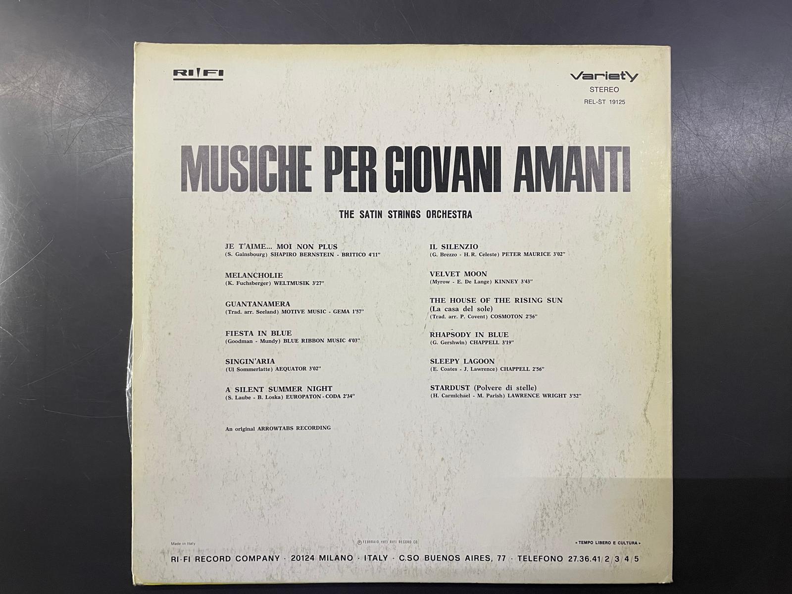 Musiche per Giovani Amanti disco in vinile - immagine 2