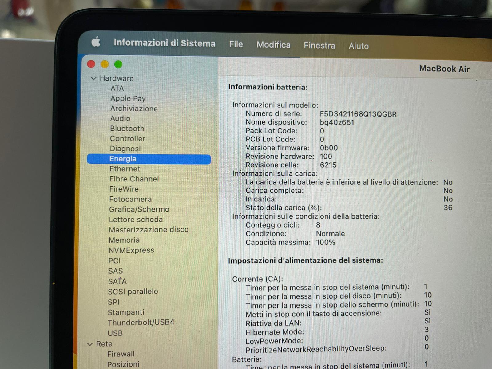 MacBook AIR M2 8Gb 256Gb 11/06/24 - immagine 4