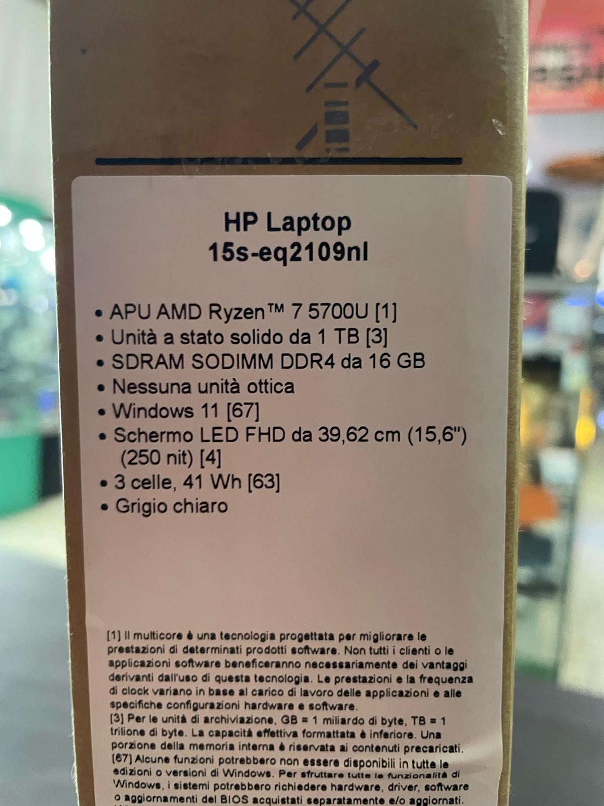 Notebook HP Ryzen 7 16Gb 1Tb 16/8/24 - immagine 4