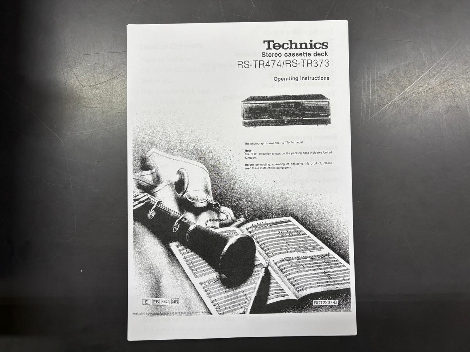 Technics RS-TR373 Piastra Doppia Cassetta - immagine 3