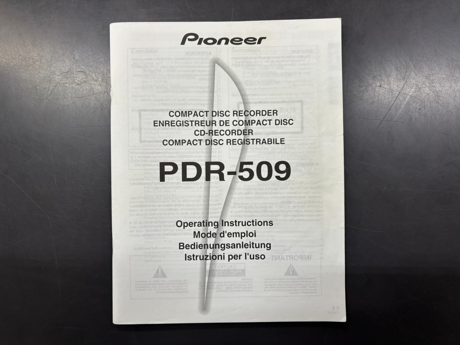 Pioneer PDR-509 Registratore CD Player - immagine 2