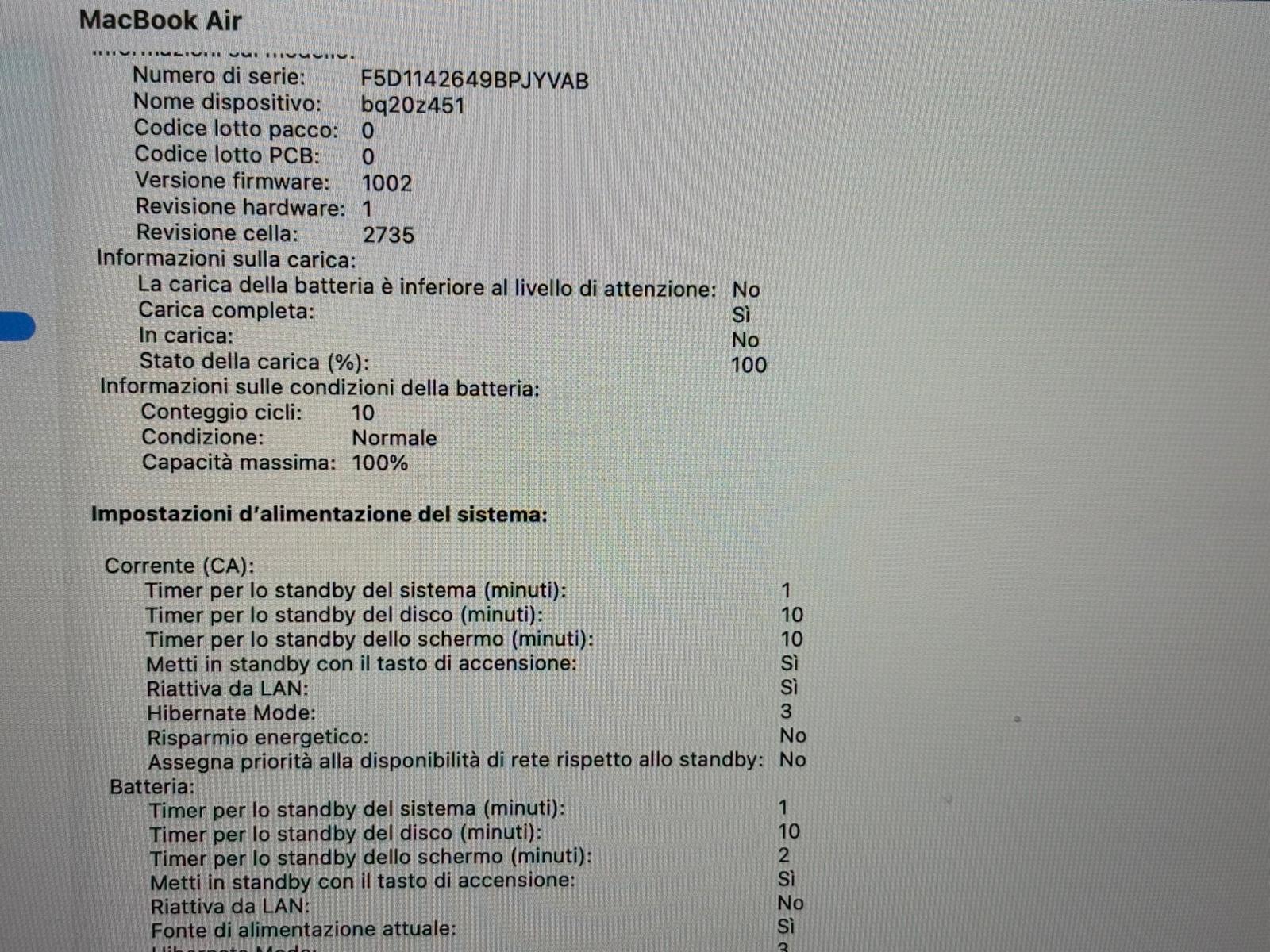Macbook AIR 13 M1 8Gb 512Gb 10 Cicli - immagine 2
