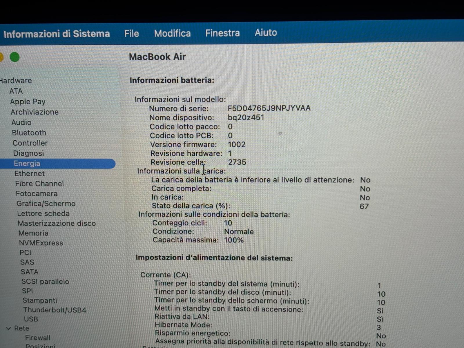 MacBook AIR 13 M1 8Gb 256Gb 10 Cicli - immagine 2