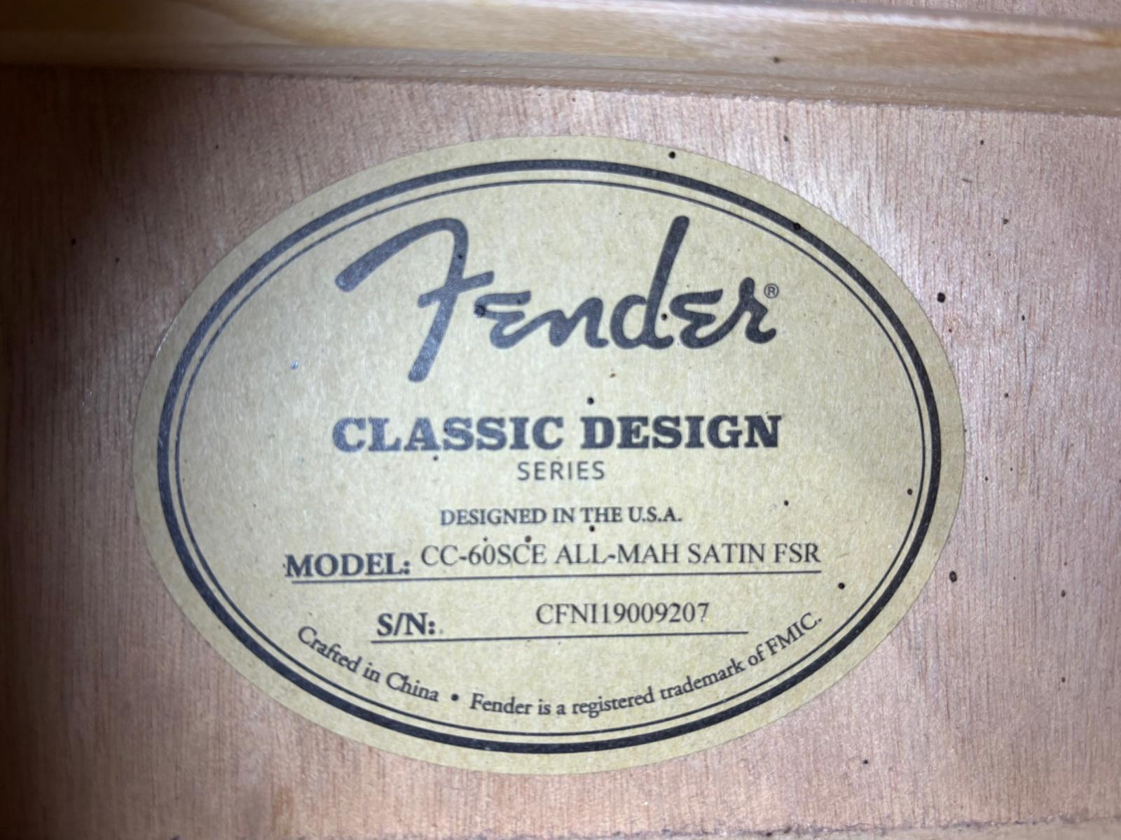 FENDER CC-60SCE All-Mahogany Satin FSR - immagine 3